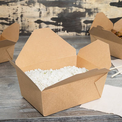 Conteneur de nourriture de papier de gamelle jetable biodégradable de la vaisselle 337gsm de FDA 2000ml