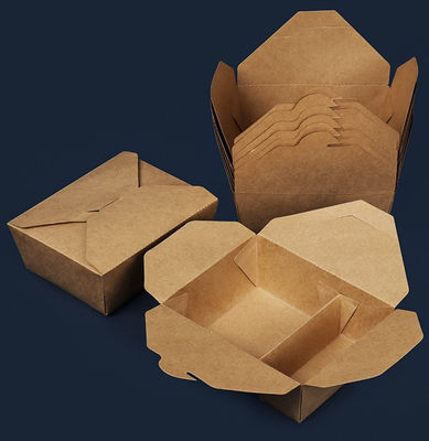 Le compartiment jetable emportent les gamelles à emporter de papier d'emballage d'emballage alimentaire de boîte