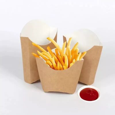 le pe jetable de 220gsm Pantone a enduit la pomme frite de papier d'emballage Chips Box Packaging