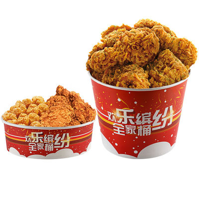 maïs éclaté jetable biodégradable Fried Chicken Bucket de vaisselle de boisson de 32oz 46oz 48oz