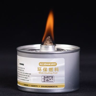le carburant de friction de 6hours 7oz peut appareil de chauffage pratique de plat de buffet de Sterno 170F de mèche de chapeau en plastique