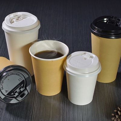 Tasses de café potables faites sur commande du thé 12oz 360ml de Logo Disposable Paper Cups Hot avec des couvercles