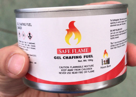 carburant de friction de gel de méthanol de 3Hr 72 PK faisant cuire 200g pour le buffet de restauration d'hôtel