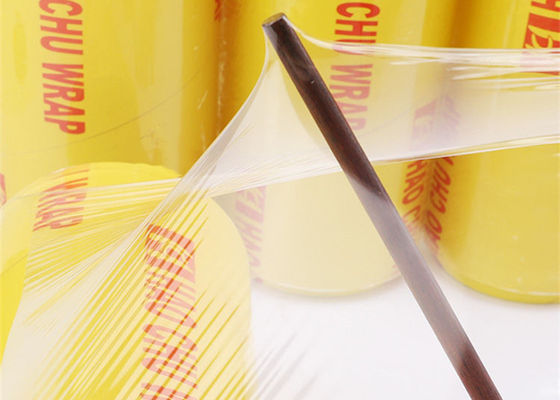le PVC de nourriture fraîche de 45cm 50cm s'accrochent film biodégradable en plastique d'enveloppe pour l'emballage alimentaire