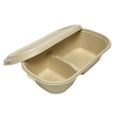 conteneur sulfurisé à micro-ondes de vaisselle biodégradable de bagasse de 850ml 1000ml avec le couvercle