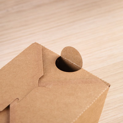 Boîtes biodégradables Takeway Bento Lunch Box Kraft Paper d'emballage alimentaire