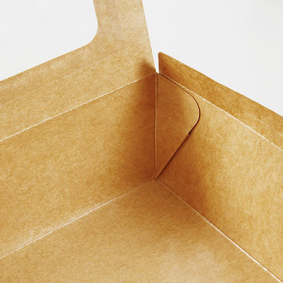 Boîte jetable biodégradable d'emballage alimentaire de vaisselle de la salade 337gsm avec la fenêtre