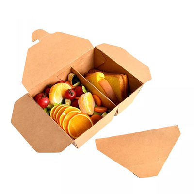Le compartiment jetable emportent les gamelles à emporter de papier d'emballage d'emballage alimentaire de boîte