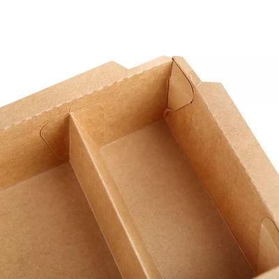 Le compartiment jetable emportent les gamelles à emporter de papier d'emballage d'emballage alimentaire de boîte