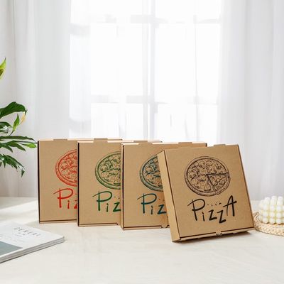 boîte imprimée par coutume jetable biodégradable à pizza de carton de la vaisselle 9 10 12inch