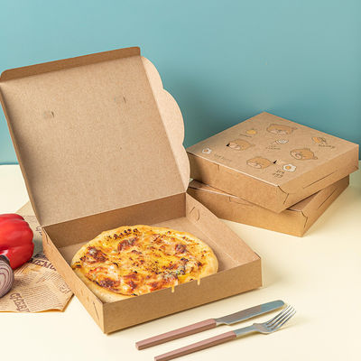 boîte imprimée par coutume jetable biodégradable à pizza de carton de la vaisselle 9 10 12inch