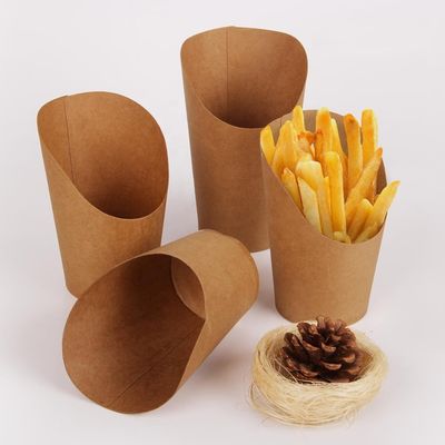 support à emporter à emporter de cône de pommes frites de pommes frites de 8oz 12oz de tasse de papier de scoop