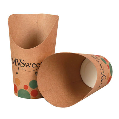 support à emporter à emporter de cône de pommes frites de pommes frites de 8oz 12oz de tasse de papier de scoop