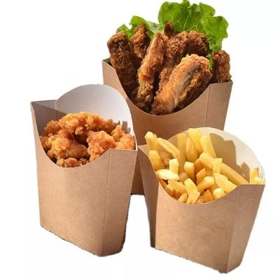 le pe jetable de 220gsm Pantone a enduit la pomme frite de papier d'emballage Chips Box Packaging