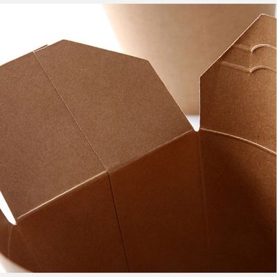 boîte de papier jetable biodégradable à nouille de la vaisselle 8oz 12oz du rond 250ml pliable