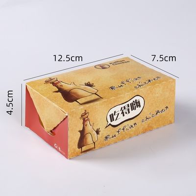 La boîte rapide de poulet rôti de l'emballage alimentaire 300gsm de 7CM sortent les boîtes de papier