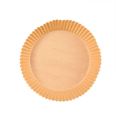 Cuisson jetable 20cm ronde enduite de silicone de papier parcheminé de friteuse d'air de preuve d'huile