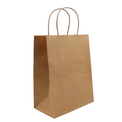 Sac blanc jetable biodégradable de cadeau de la vaisselle 130g 135g de Papier d'emballage avec des poignées