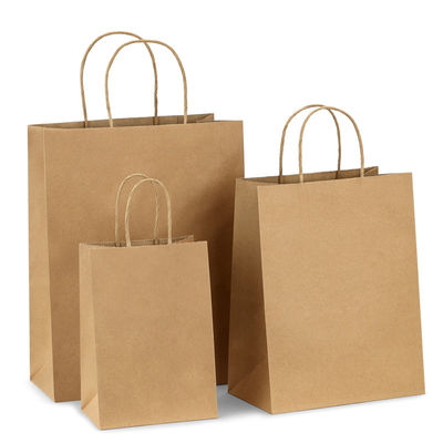 Sac blanc jetable biodégradable de cadeau de la vaisselle 130g 135g de Papier d'emballage avec des poignées