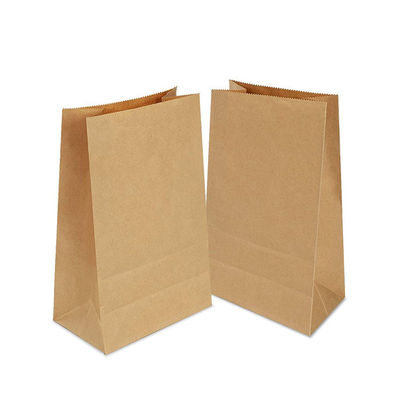 Sac de papier de sucrerie jetable biodégradable de vaisselle de Papier d'emballage sans poignée BSCI