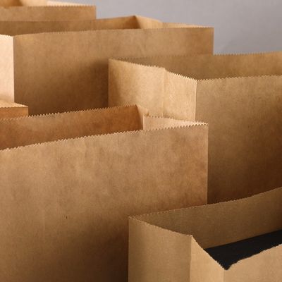 Sac de papier de sucrerie jetable biodégradable de vaisselle de Papier d'emballage sans poignée BSCI
