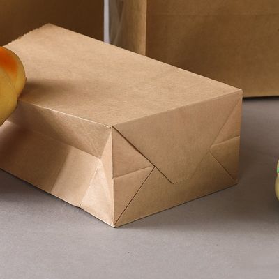 Sac de papier de sucrerie jetable biodégradable de vaisselle de Papier d'emballage sans poignée BSCI