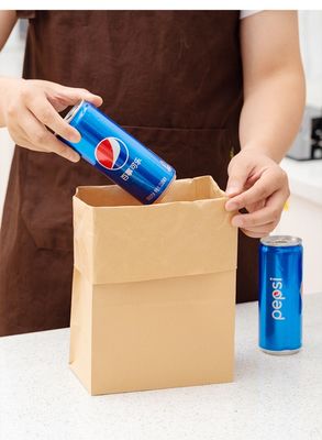 Sac de papier de sucrerie jetable biodégradable de vaisselle de Papier d'emballage sans poignée BSCI