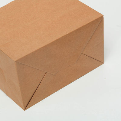 sacs en papier jetables biodégradables de Brown de vaisselle de 250gsm 300gsm avec des poignées
