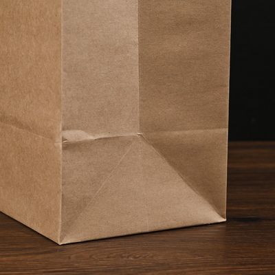 sacs en papier jetables biodégradables de Brown de vaisselle de 250gsm 300gsm avec des poignées