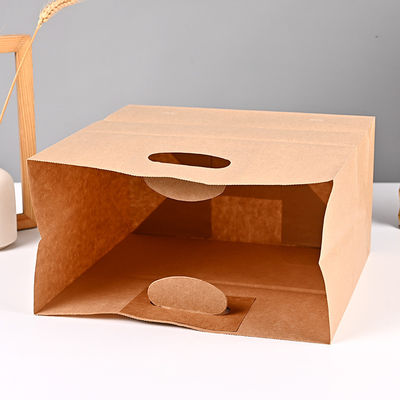 4LBS réutilisé a découpé le sac à provisions avec des matrices de cadeau de poignée de sac de papier d'emballage alimentaire 150GSM