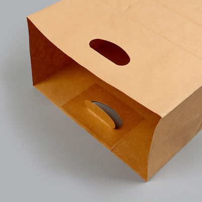 4LBS réutilisé a découpé le sac à provisions avec des matrices de cadeau de poignée de sac de papier d'emballage alimentaire 150GSM