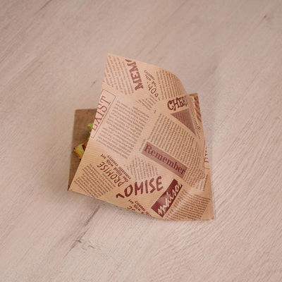 sandwich ouvert sulfurisé à papier du sac 45gsm de 13x13cm le double met en sac la poche d'enveloppe d'hamburger
