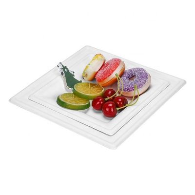 compostable 10in écologique canne à sucre de 9in plaque à papier le plat carré de gâteau de dessert