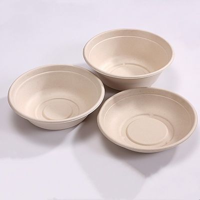 La bagasse biodégradable résistante de canne à sucre d'huile de 120 degrés plaque la cuvette à emporter avec le couvercle