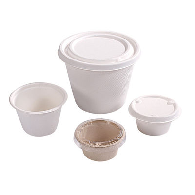 saladier jetables de soupe à papier de 1oz 2oz 4oz avec des couvercles partagent des tasses