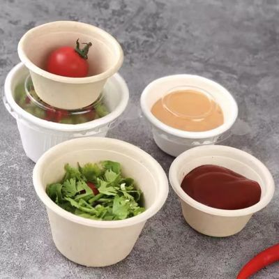 saladier jetables de soupe à papier de 1oz 2oz 4oz avec des couvercles partagent des tasses