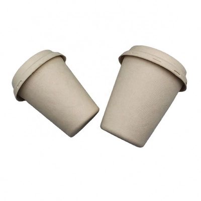 Tasses de café à emporter jetables biodégradables libres de la vaisselle 8oz de bagasse de Pfas de lait