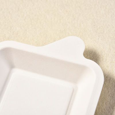 nourriture Tray For Party de dessert de pulpe de papier de 7g Mini Sugarcane Biodegradable Bagasse Tableware