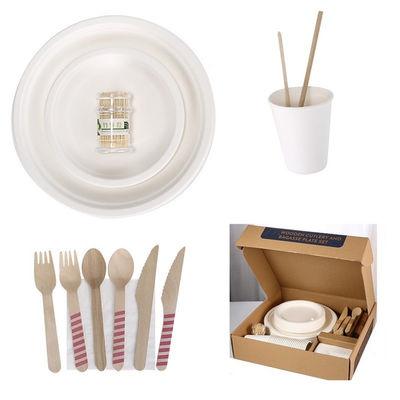 Les couverts jetables compostables viables de plats d'Eco jetables sortent des conteneurs de nourriture