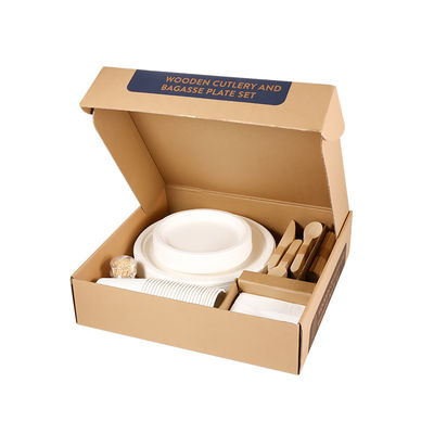 Les couverts jetables compostables viables de plats d'Eco jetables sortent des conteneurs de nourriture