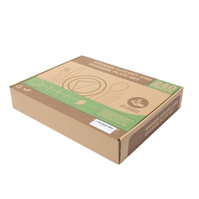 40 personnes échouent l'ensemble compostable de vaisselle d'hôtel de vaisselle de partie de camping