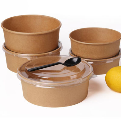 42oz 1300ml autour de grandes cuvettes jetables de vaisselle jetable biodégradable pour la soupe chaude