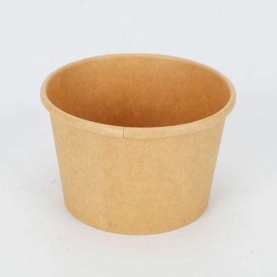 PLA enduisant le bol de soupe biodégradable jetable à papier d'emballage de conteneurs de sortie 16oz 24oz