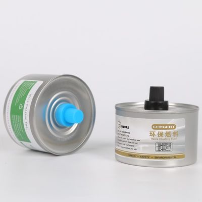 le carburant de friction de 6hours 7oz peut appareil de chauffage pratique de plat de buffet de Sterno 170F de mèche de chapeau en plastique