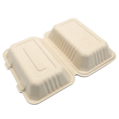 la pulpe compostable de bagasse de vaisselle de partie de vaisselle de 600ml 1000ml déjeunent Bento Box