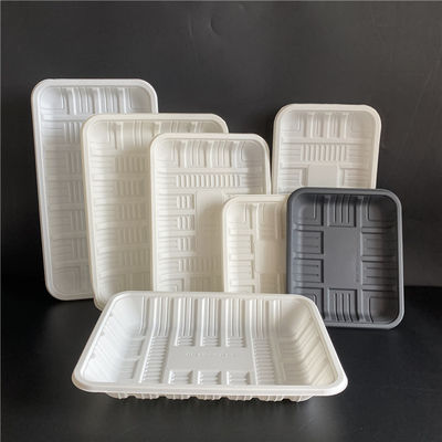 Aliments surgelés Tray Container de viande de vaisselle scellable biodégradable de fécule de maïs 150mm