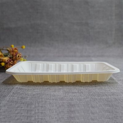 Aliments surgelés Tray Container de viande de vaisselle scellable biodégradable de fécule de maïs 150mm