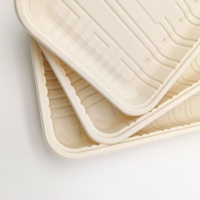 Aliments surgelés Tray Container de viande de vaisselle scellable biodégradable de fécule de maïs 150mm
