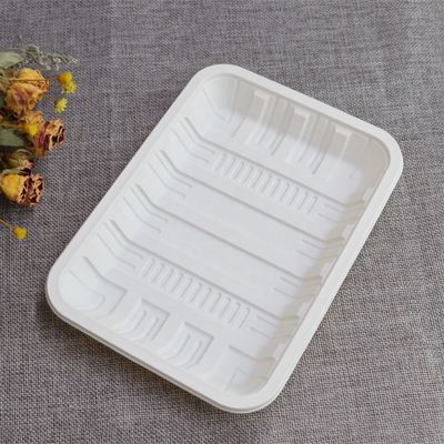 Aliments surgelés Tray Container de viande de vaisselle scellable biodégradable de fécule de maïs 150mm