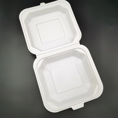 Emballage alimentaire jetable de bloc supérieur de compartiment des couverts 3 de fécule de maïs du restaurant 9in